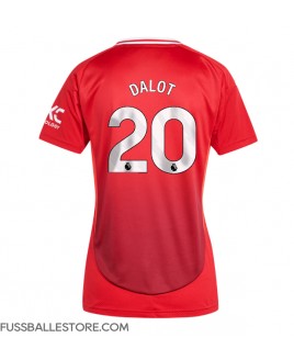 Günstige Manchester United Diogo Dalot #20 Heimtrikot Damen 2024-25 Kurzarm